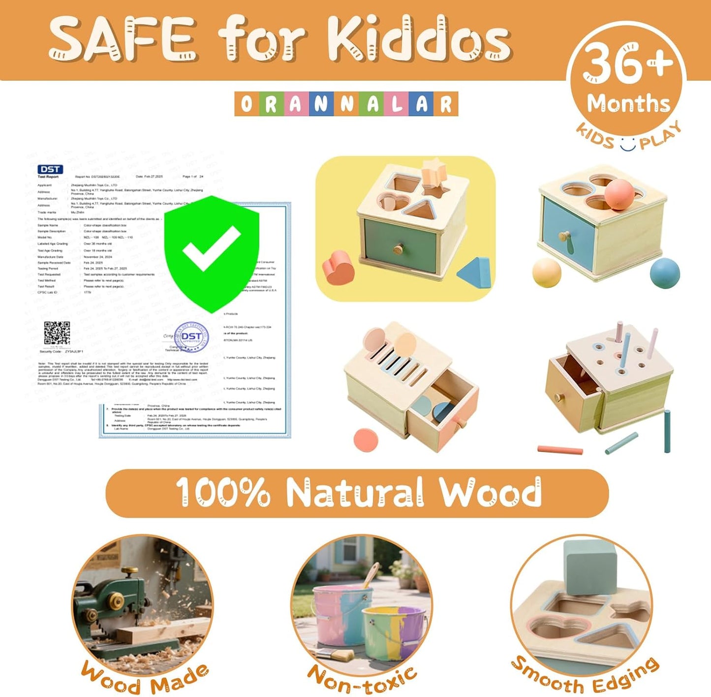 MindNest Montessori Object Permanence Box for baby play