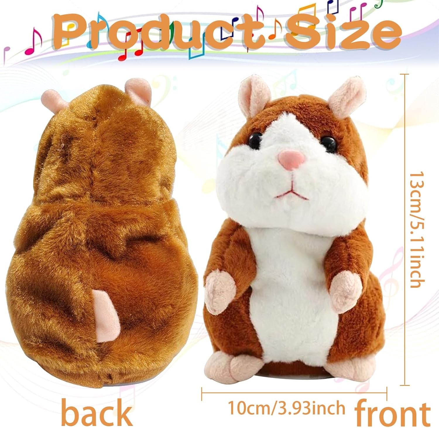 Hámster Hablando Juguete, Hámster Hablando,Repetido Talking Peluche Electrónico, Interactivo Juguetes De Felpa,Divertidos Niños Peluches Hámster Hámster Para Bebé Niños Regalo