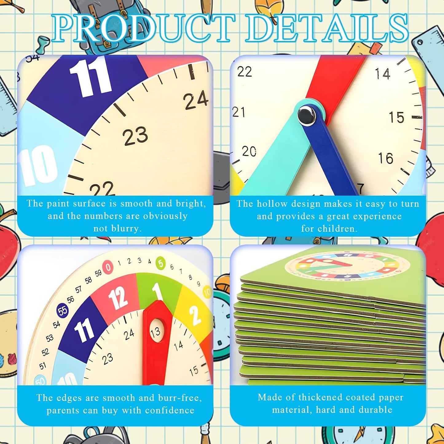 Orologio Didattico Montessori per Bambini gioco educativo