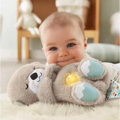 SleepNest Soothing Otter Plush Sound Machine baby crib use