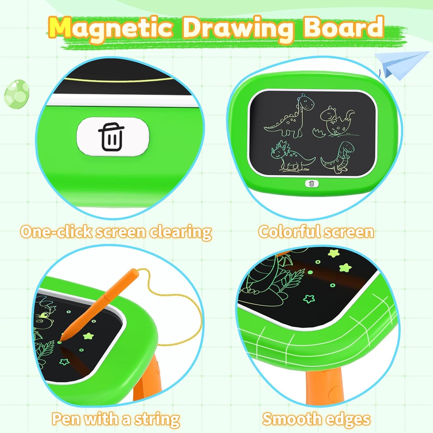 SketchNest LCD Writing Tablet for Kids Drawing Board erase button