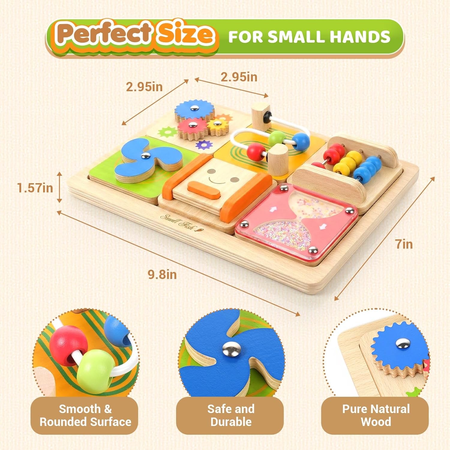 BusyNest Montessori Busy Board for Toddlers motor skills toy
