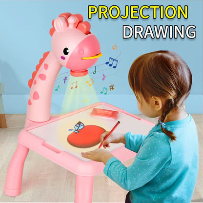DrawGlow Children Projection Drawing Board used by child in creative learning activity