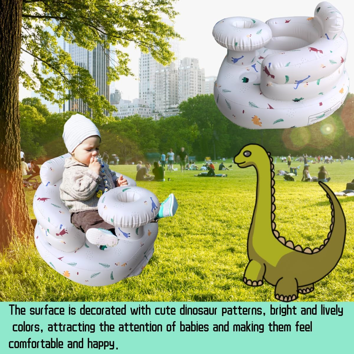 Alt text: Seggiolino Gonfiabile per Bambini 4-24 Mesi nursery use