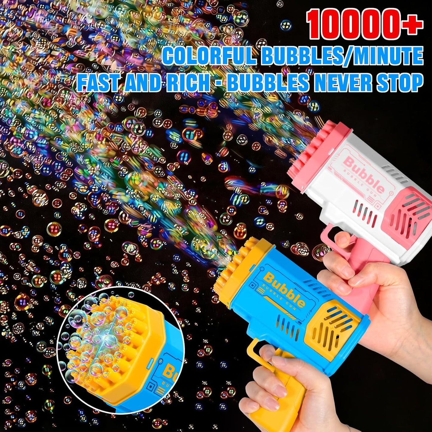 Bubble Gun for Kids automatic soap bubble maker