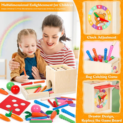 Jeux Montessori motricité bébé en bois éducatifs Montessori learning toy set