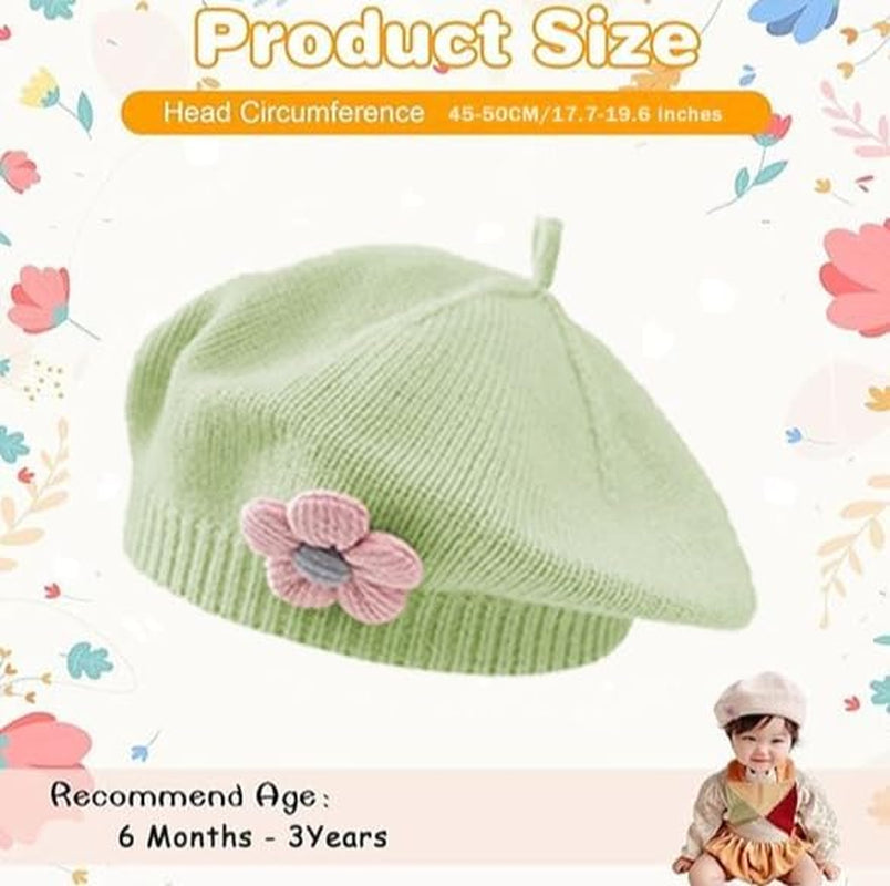 Baby Winter Beanie Hat for Girls side profile view