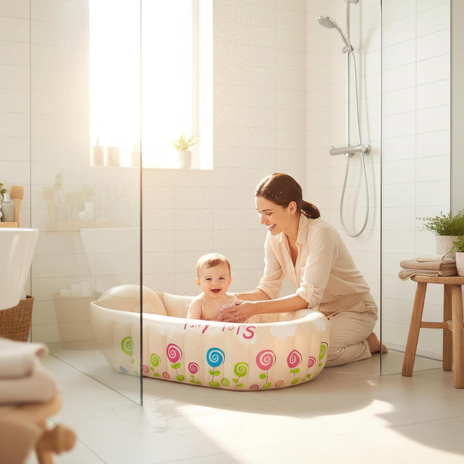 SUN CLUB Inflatable Baby Bathtub travel-friendly baby bath