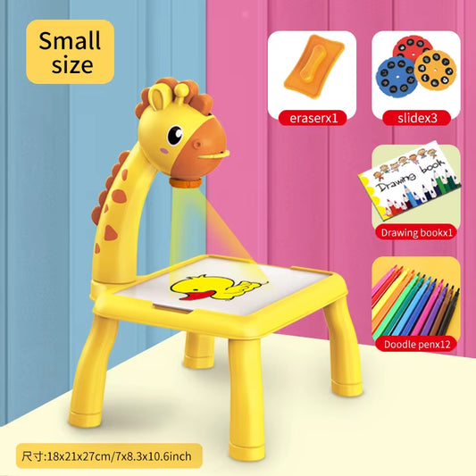 Children'S Projection Drawing Board Multi-Functional Drawing Table Projector Graffiti Puzzle Toy