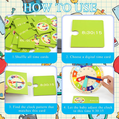 Orologio Didattico Montessori per Bambini con lancette mobili