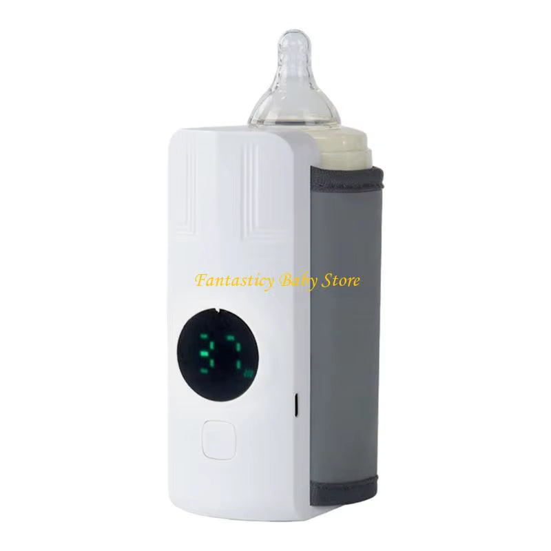 J6BE Baby Bottle Warmer Temperature Adjustable USB Powered Warmer Heater LCD Display