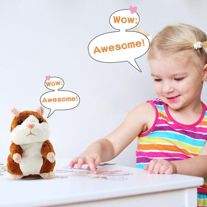 Hámster Hablando Juguete, Hámster Hablando,Repetido Talking Peluche Electrónico, Interactivo Juguetes De Felpa,Divertidos Niños Peluches Hámster Hámster Para Bebé Niños Regalo