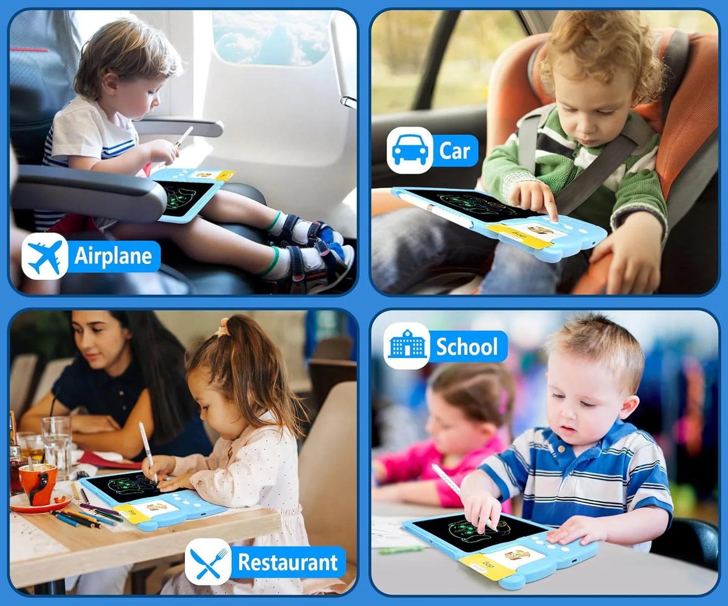 Toddler Toys Drawing Tablet with Talking Flash Card, Drop Resistant LCD Writing Tablet,224 Sight Words Pocket Speech Audible Flashcards, Learning & Education Toys for 2,3,4,5,6 Years Old