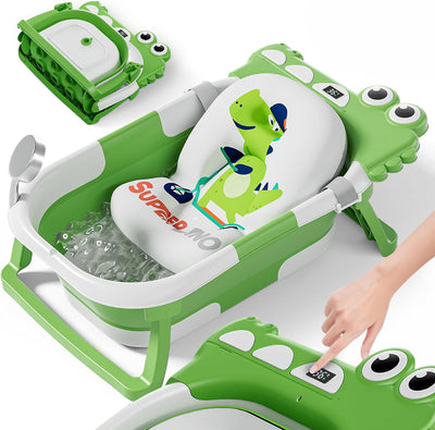 Vasca Da Bagno Pieghevole per Bambini con cuscino ergonomico