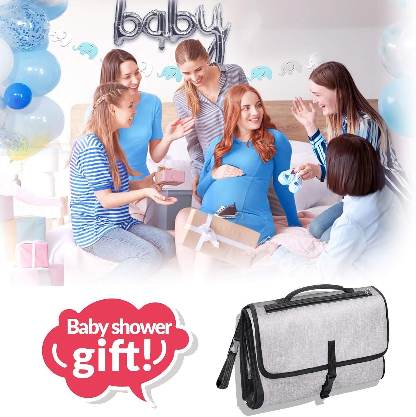 Fasciatoio Portatile Pieghevole Impermeabile Bambino - folded travel size