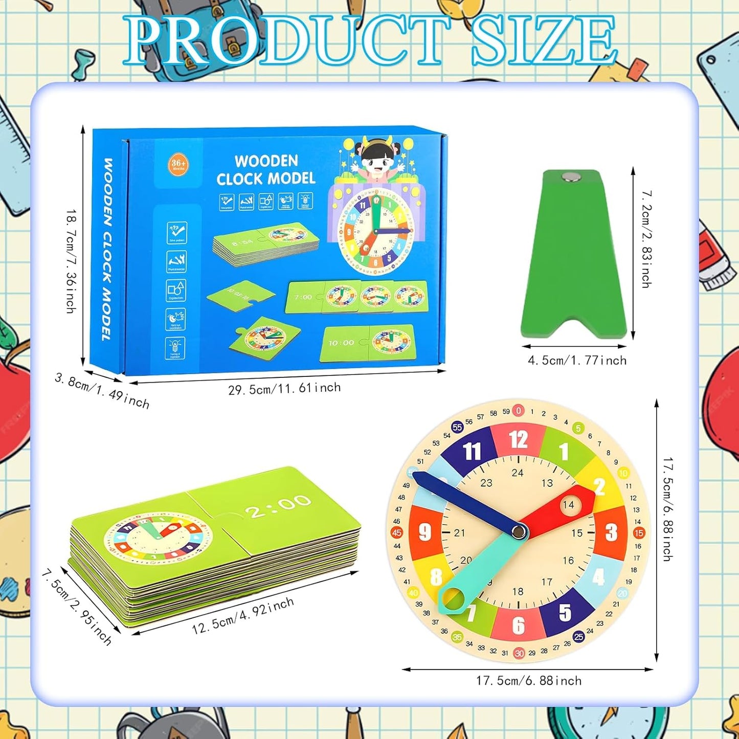 Orologio Didattico Montessori per Bambini metodo Montessori