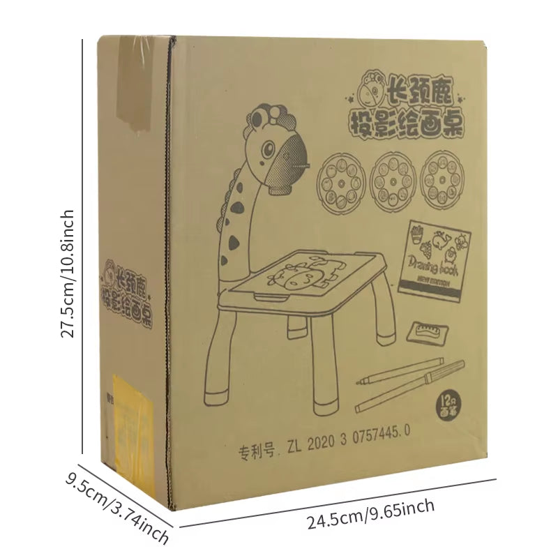 DrawGlow Children Projection Drawing Board front view for kids learning drawing