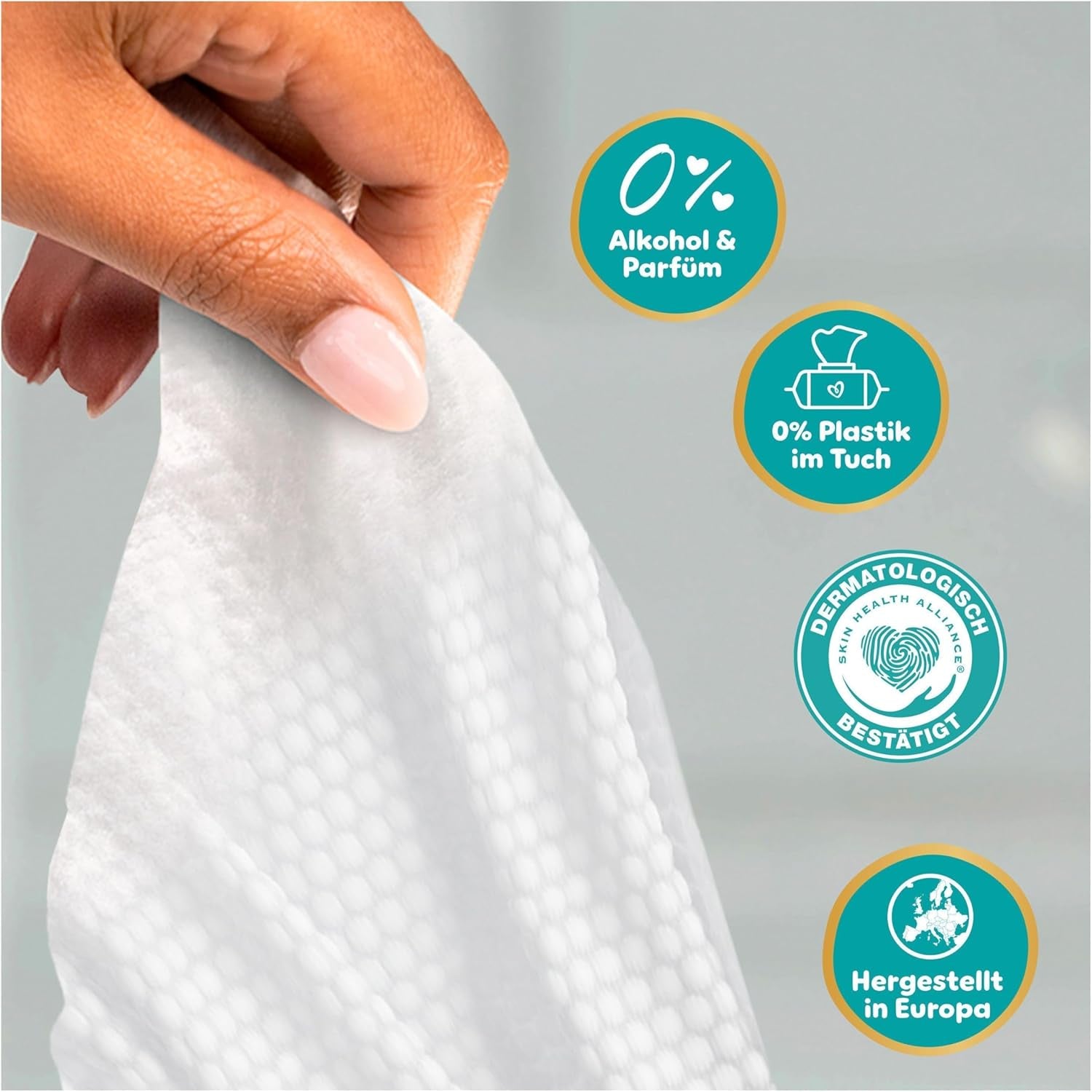 Pampers Aqua Soft Touch Baby Wipes travel-friendly packaging
