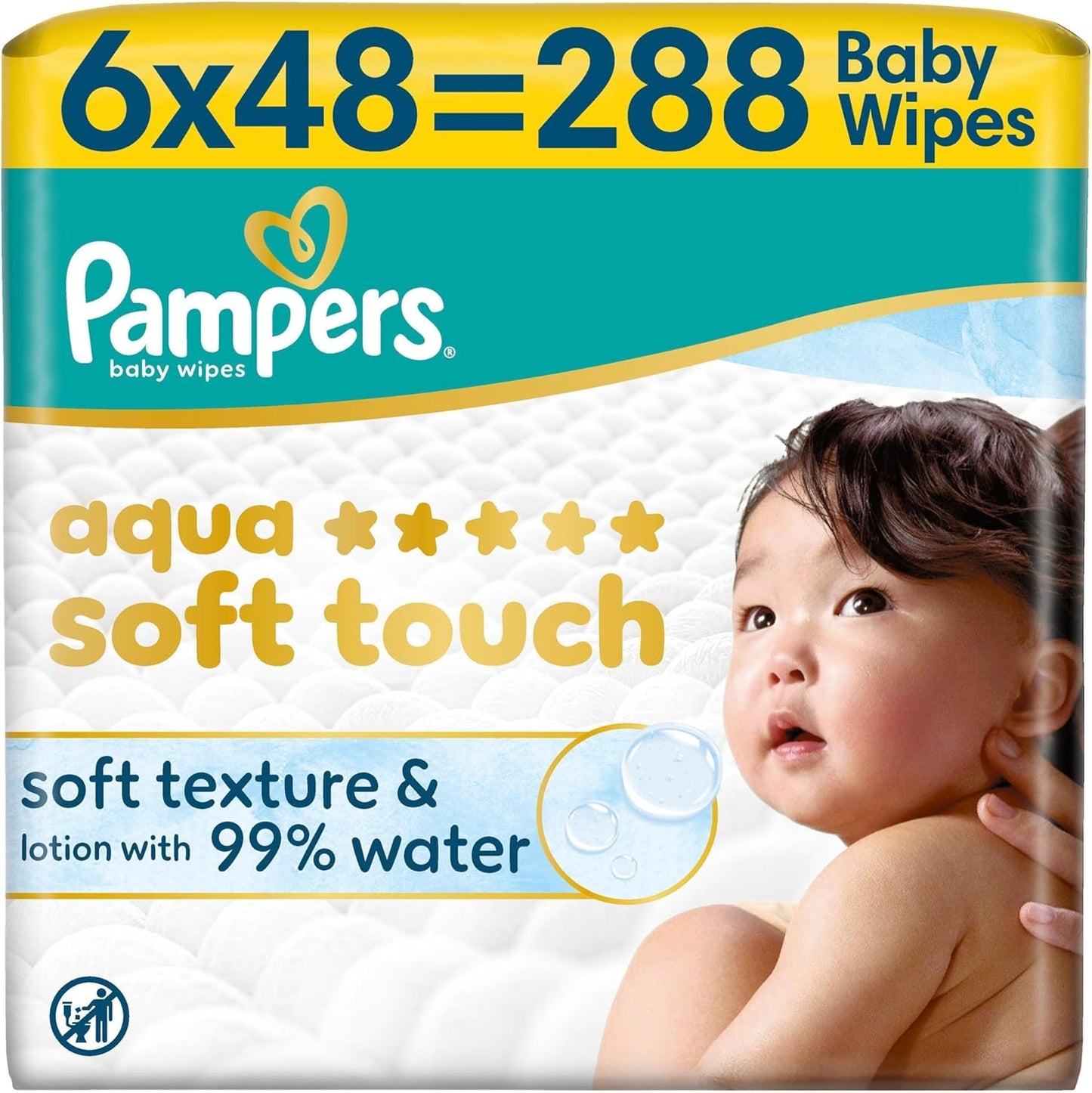 Pampers Aqua Soft Touch Baby Wipes for sensitive skin