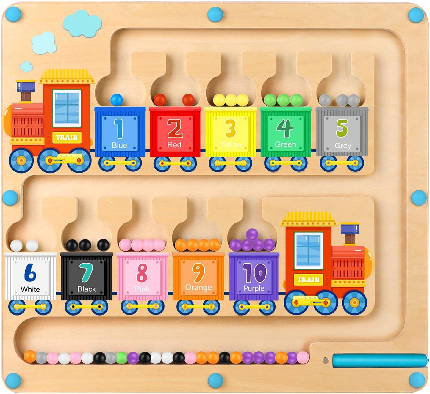 Montessori Magnetic Number Maze educational toy for kids