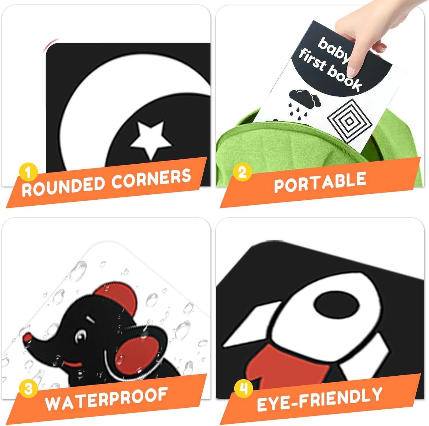 High Contrast Baby Flash Cards early learning tool