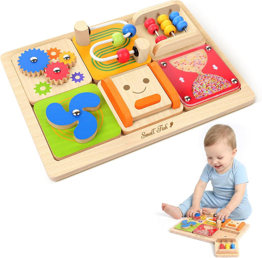 BusyNest Montessori Busy Board for Toddlers front view