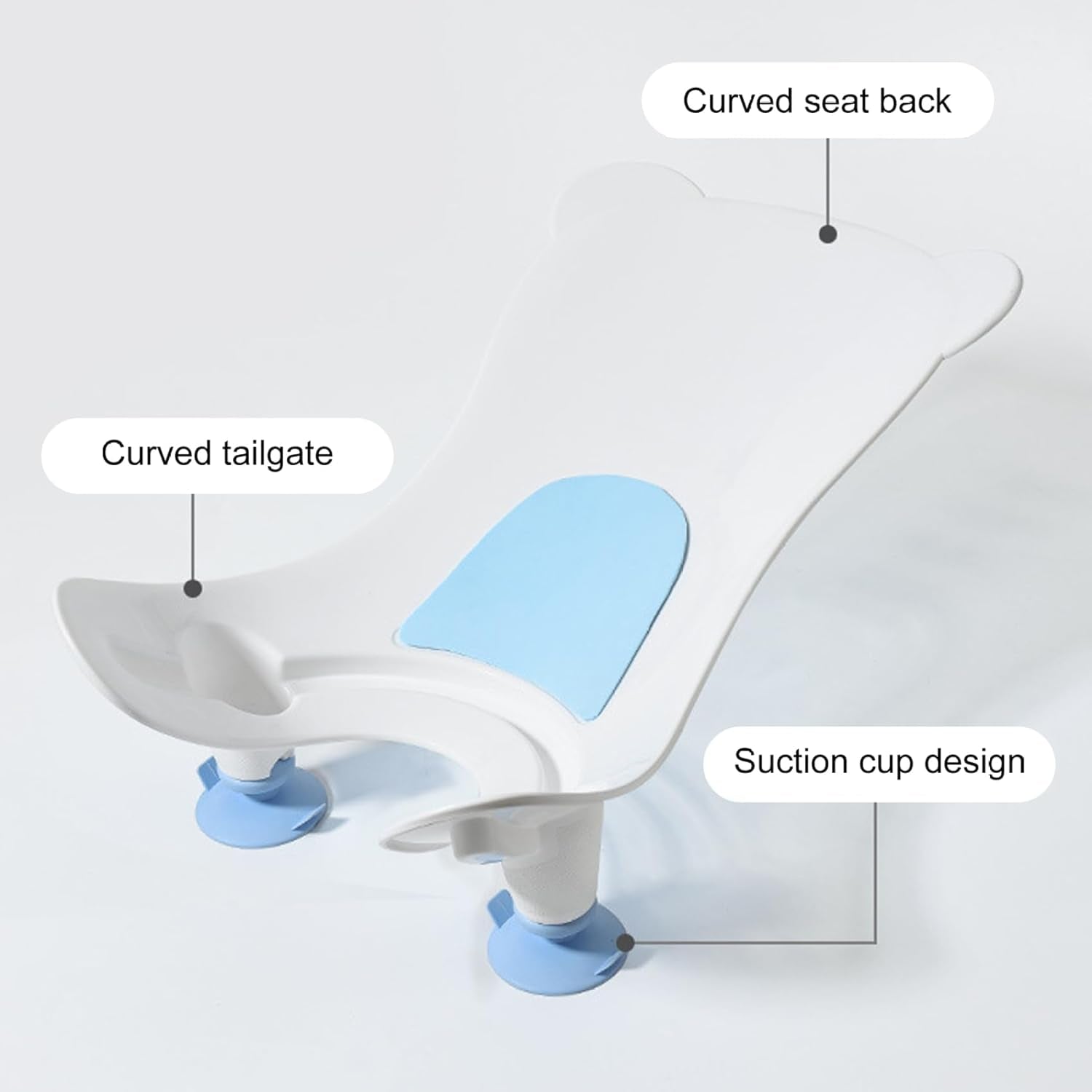 Lavandino Da Bagno per Bambini Con Ventosa, Lavandino Portatile Dal Design Ergonomico, Supporto per Natiche in PP Sicuro, Strumento Di Lavaggio per Vasca Da Bagno per Uso Quotidiano, Décoration De Ja