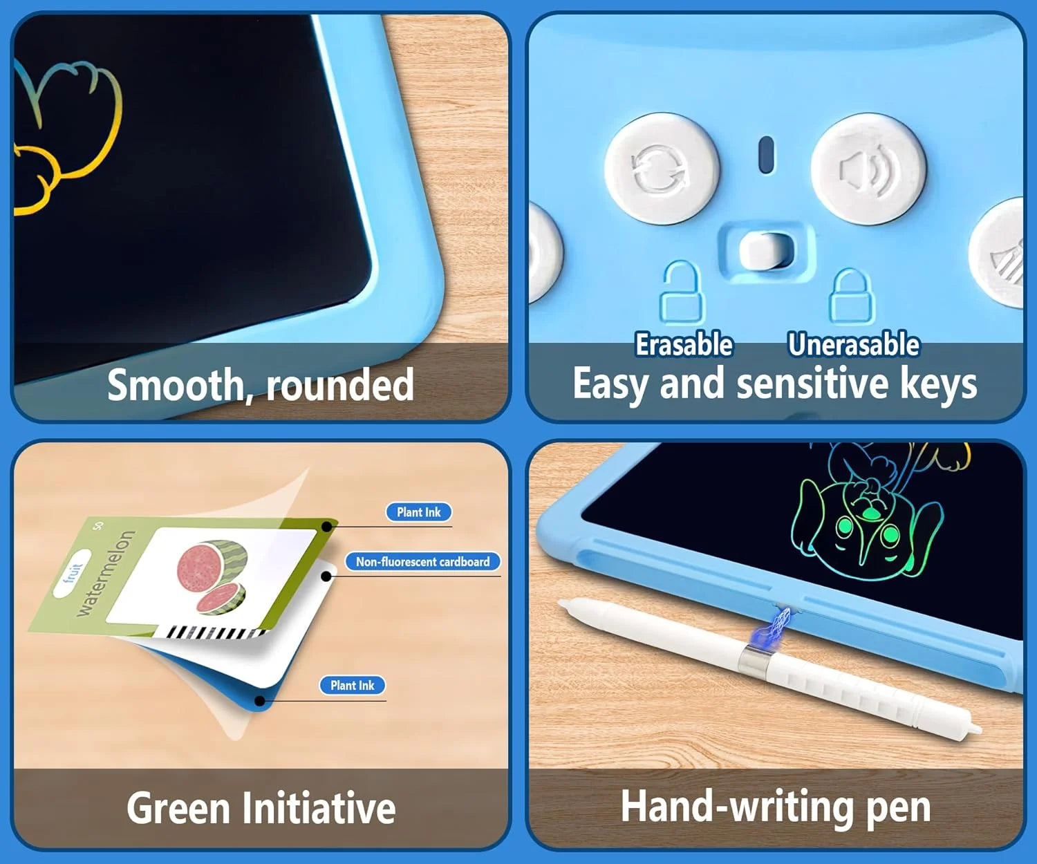 Toddler Toys Drawing Tablet with Talking Flash Card, Drop Resistant LCD Writing Tablet,224 Sight Words Pocket Speech Audible Flashcards, Learning & Education Toys for 2,3,4,5,6 Years Old