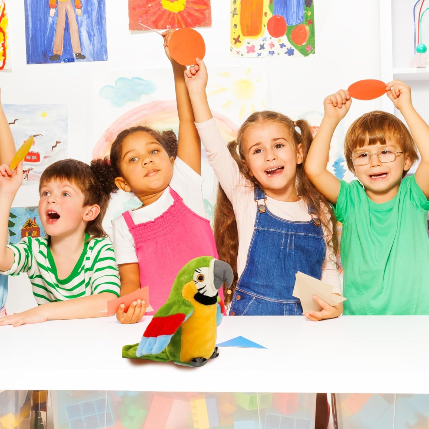 Loro Parlante Repite Lo Que Dices, Juguete De Peluche Con Registro Electrónico, Ala Agitada Animada Para Niños, Verde