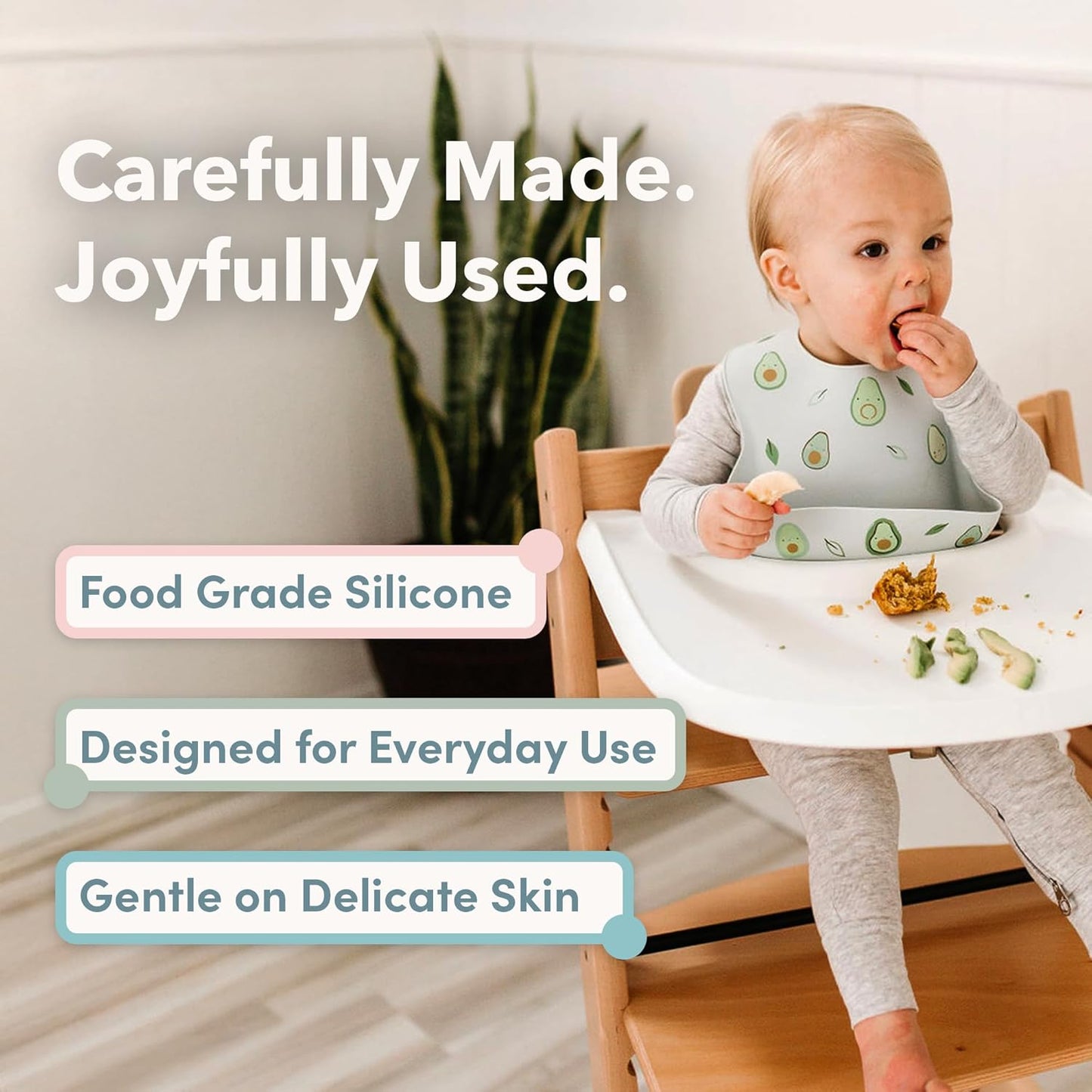 CleanBite Waterproof Silicone Baby Feeding Bib easy clean design