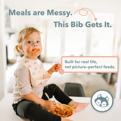CleanBite Waterproof Silicone Baby Feeding Bib waterproof material