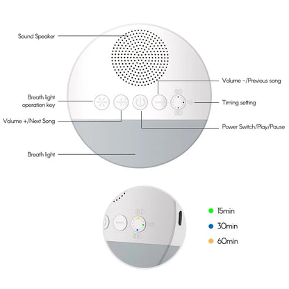 SleepNest Baby White Noise Machine for newborn sleep routine