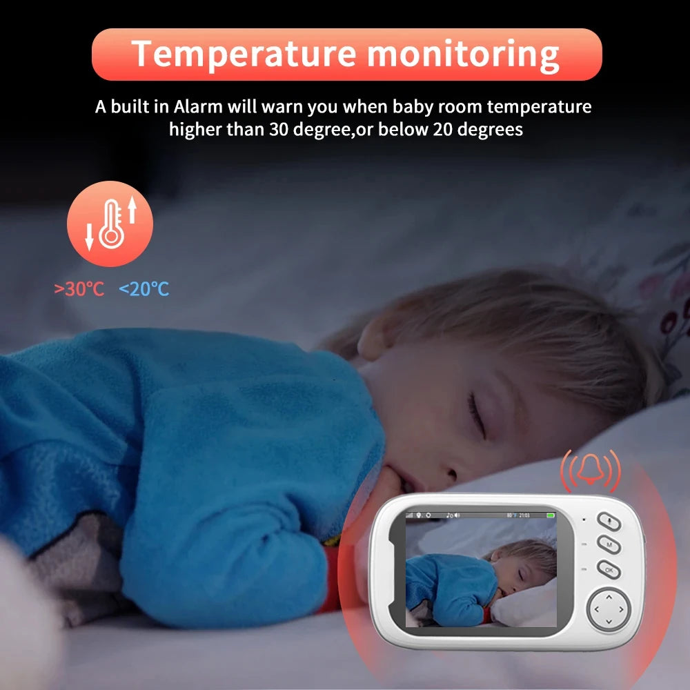 Wireless Baby Monitor with Night Vision infrared camera view
