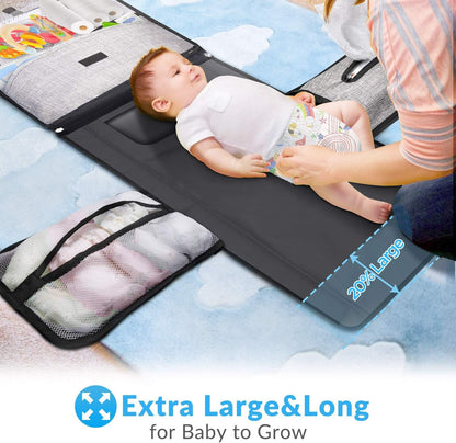 Fasciatoio Portatile Pieghevole Impermeabile Bambino - folded travel size
