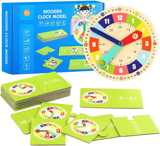 Orologio Didattico Montessori,Orologio per Bambini,Orologio Didattico per Bambino,Orologio per Imparare a Leggere L'Ora,Educativo E Montessori,Apprendimento Precoce,Regalo Didattico