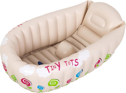 SUN CLUB Inflatable Baby Bathtub for toddlers beige design