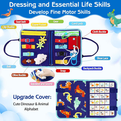 BusyNest Montessori Toddler Activity Board switches and buttons