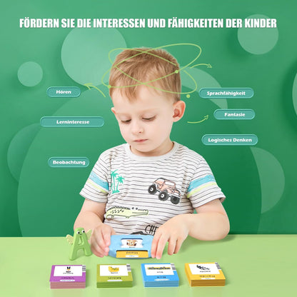 Sprechende Lernkarten für Kinder Montessori Lernspielzeug Sprachentwicklung