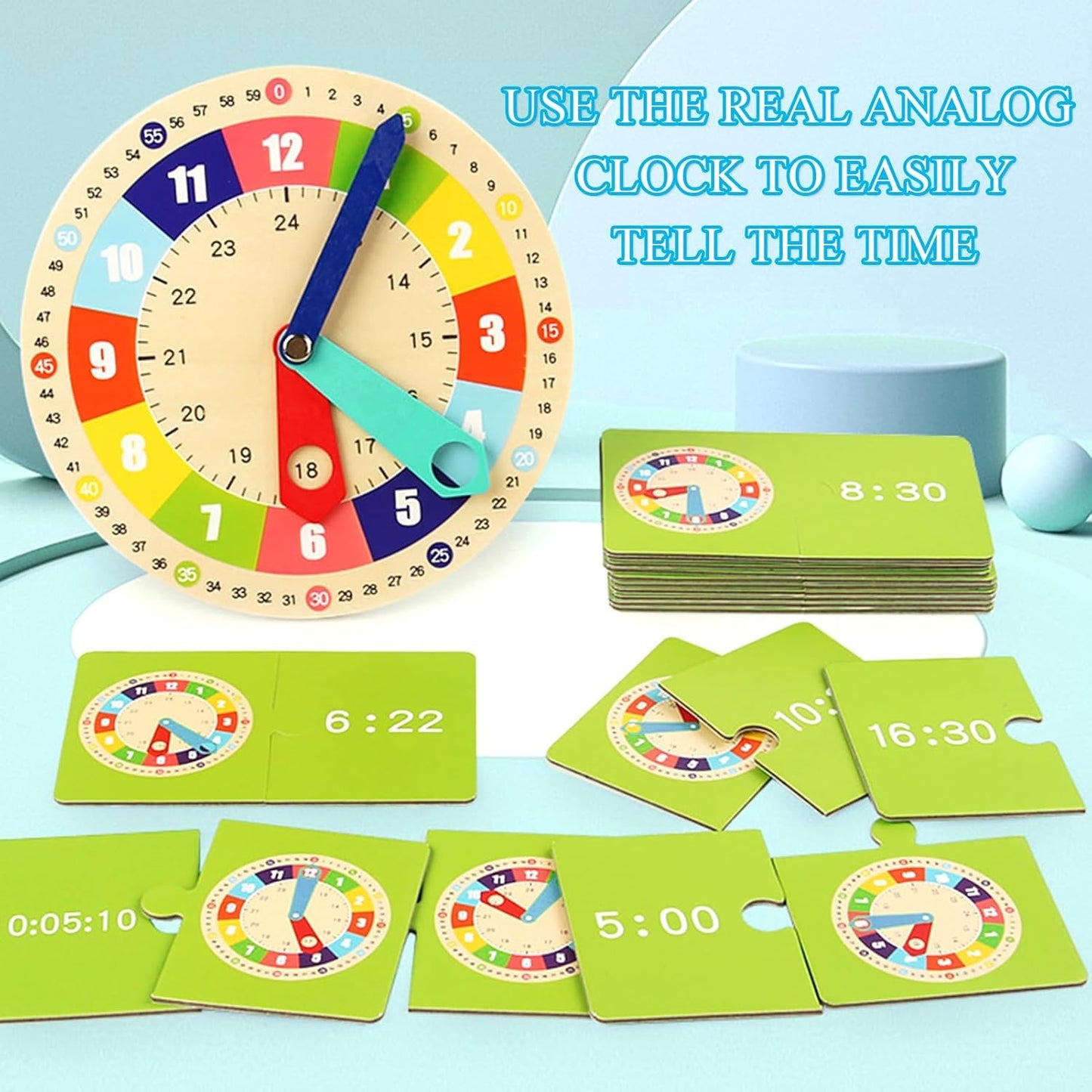 Orologio Didattico Montessori per Bambini in legno