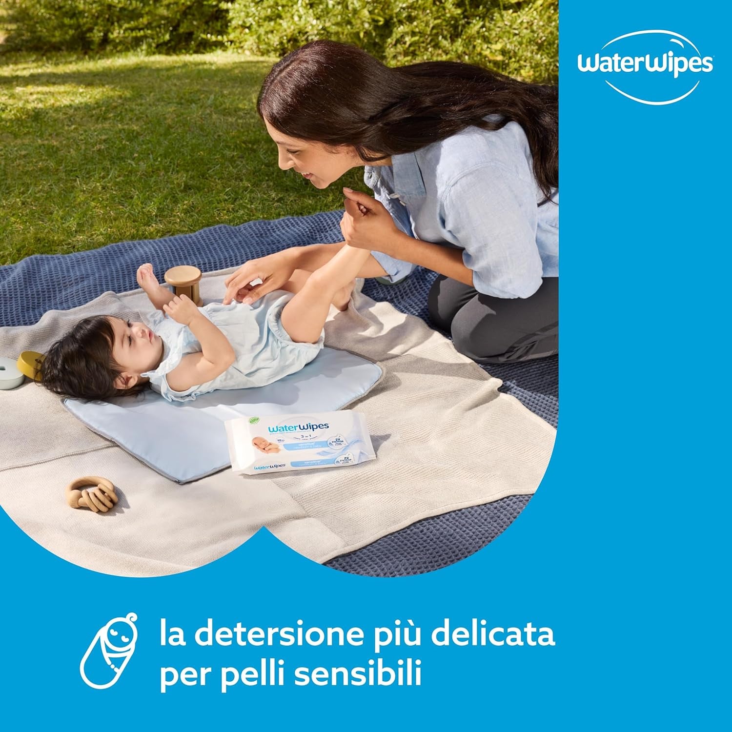Sensitive+ Newborn & Baby Wipes, Salviettine per Neonati E Bambini, 240 Pezzi (4 Confezioni), Deterge, Cura, Protegge, 99,9% Acqua, Senza Profumo