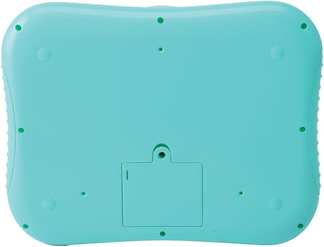Back view of the Lexibook Bilingual Learning Tablet for Kids in turquoise color.