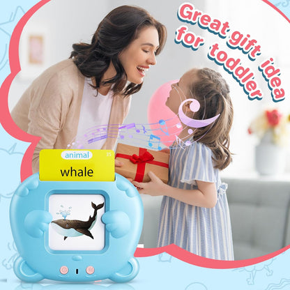 510 Parole Schede Talking Flash Cards, Flashcards Bambini Italiano, Giochi Montessori Bambini, Italiano E Inglese Giocattoli Di Apprendimento, Educativi Prescolari 255 Flashcard 510 Parole (Blu)