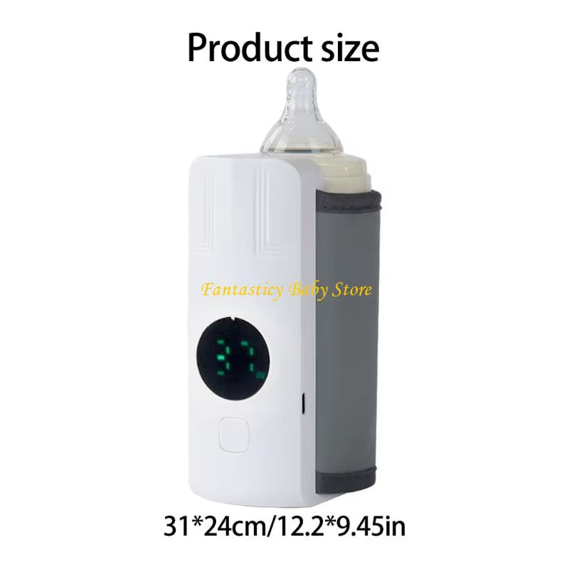 J6BE Baby Bottle Warmer Temperature Adjustable USB Powered Warmer Heater LCD Display