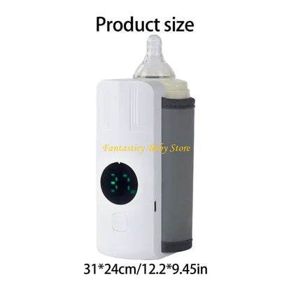 J6BE Baby Bottle Warmer Temperature Adjustable USB Powered Warmer Heater LCD Display